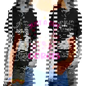 Just A Girl Who Loves Corgis Women T-shirt | Mazezy