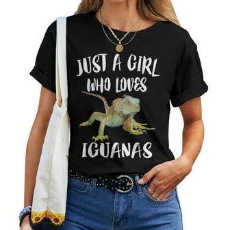 Just A Girl Who Loves Iguanas Reptile Pet Lover Women T-shirt | Mazezy DE
