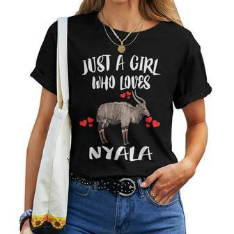 Just A Girl Who Loves Nyala Animal Women T-shirt | Mazezy