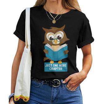 Just One More Chapter Cute Owl Women T-shirt - Thegiftio UK