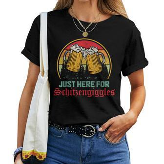 Just Here For Schitzengiggles Oktoberfest German Beer Women T-shirt