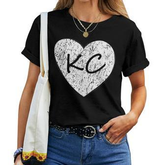 Kansas City Heart Kc Pride Missouri Kansas Proud Native Women T-shirt | Mazezy
