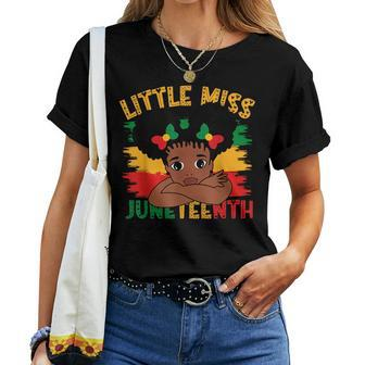Kids Little Miss Junenth Girl Toddler Black History Women T-shirt - Seseable