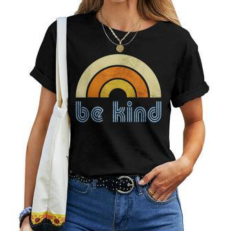 Be Kind T For Women Good Vibes Retro Inspirational Women T-shirt | Mazezy