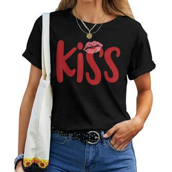 Kiss Marry Kill Girls Group Trio Kiss Costume Red Kissy Lips Women T-shirt - Monsterry