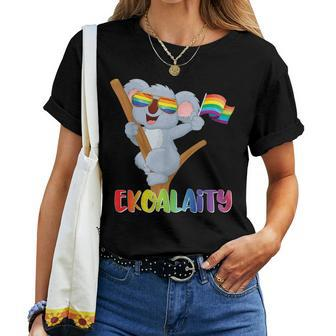 Koala Gay Pride Men Women Kids Lgbt Rainbow Flag Women T-shirt Crewneck | Mazezy