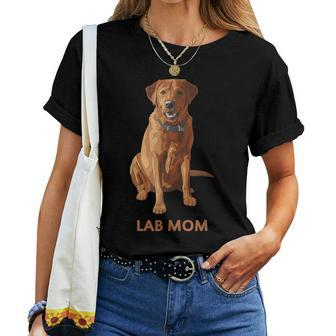 Lab Mom Fox Red Labrador Retriever Dog Lover Women T-shirt | Mazezy