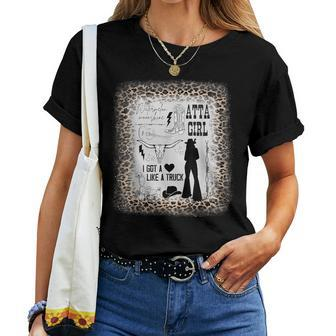 Lainey Heart Like A Truck Western Sunset Cowgirl Women T-shirt - Monsterry