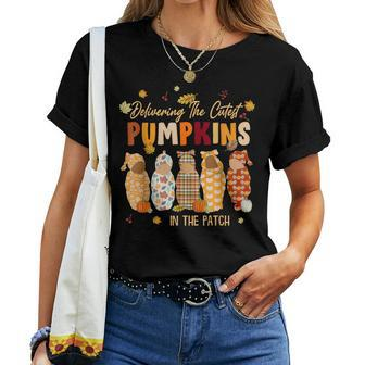 L&D Nurse Delivering The Cutest Pumpkins In The Patch Fall Women T-shirt - Monsterry