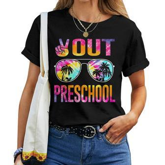 Last Day Of School Peace Out Preschool Teacher Women Women T-shirt - Thegiftio UK