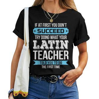 Latin Teacher Appreciation Women T-shirt | Mazezy