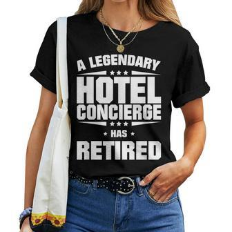 A Legendary Hotel Concierge Has Retired Women T-shirt | Mazezy