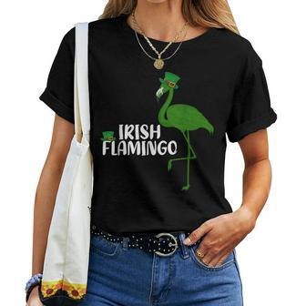 Leprechaun Hat Irish Flamingo St Patricks Day Women T-shirt | Mazezy