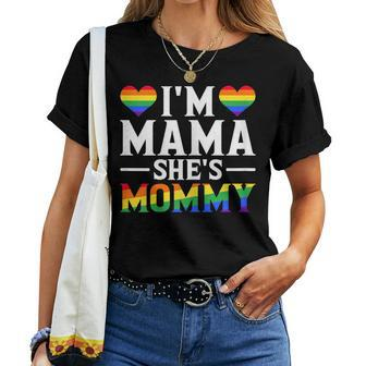Lesbian Mom Gift Gay Pride Im Mama Shes Mommy Lgbt  Women T-shirt Casual Daily Crewneck Short Sleeve Graphic Basic Unisex Tee