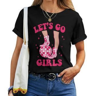 Lets Go Girls Western Cowgirls Matching Bachelorette Party Women T-shirt - Monsterry CA
