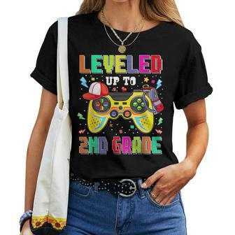 Leveled Up To 2Nd Grade Gamer First Day Boys Back To School Women T-shirt - Seseable