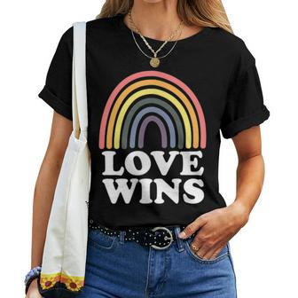 Lgbt Flag Pride Pocket Rainbow Love Wins Women T-shirt | Mazezy