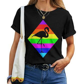 Lgbt Gay Pride Equal Rights Rainbow Queer Gay Flamingo Women T-shirt