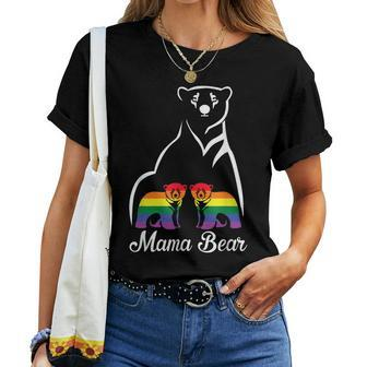 Lgbt Mama Bear Pride Mom Rainbow Women T-shirt | Mazezy