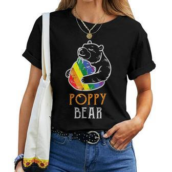 Lgbt Poppy Bear - Gay Pride Equal Rights Rainbow Women T-shirt | Mazezy