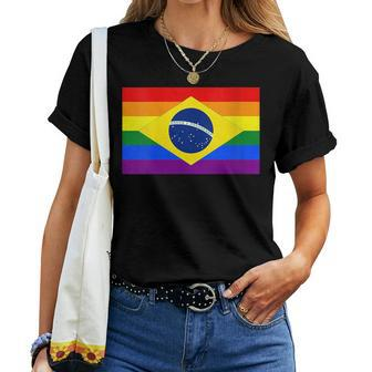 Lgbt Pride Brazilian Flag - Lgbtqia Brazil Women T-shirt | Mazezy