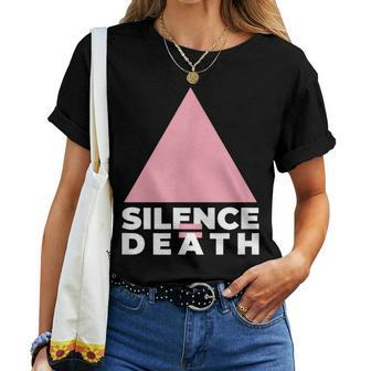 Lgbtq Gay Pride Equality Silence Death Women T-shirt | Mazezy