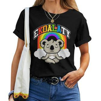 Lgbtq Gay Pride Rainbow Flag Australia Animal Koala Women T-shirt | Mazezy