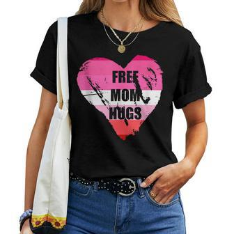 Lgbtq Lesbian Flag Free Mom Hugs Women T-shirt | Mazezy