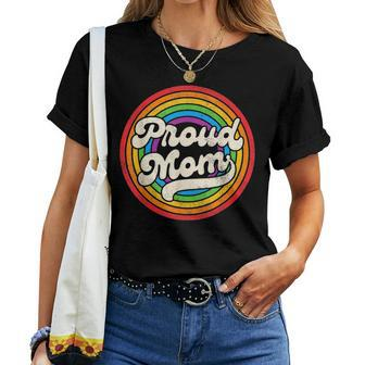 Lgbtq Proud Mom Gay Pride Lgbt Ally Rainbow Women T-shirt | Mazezy