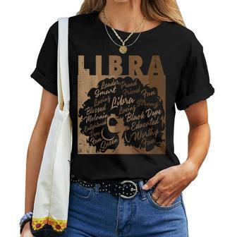 Libra Girl African American Melanin Birthday Women T-shirt - Thegiftio UK