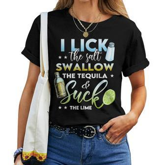 I Lick The Salt Swallow The Tequila Cinco De Mayo Fiesta Women T-shirt - Monsterry CA