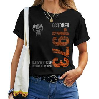 Limited Edition October 1973 50Th Birthday 1973 Women T-shirt | Mazezy