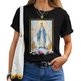 Litany Of The Blessed Virgin Mary Mother Of Christ Catholic Women T-shirt | Mazezy