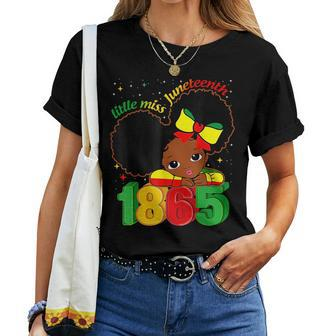 Little Miss Junenth 1865 Black Girl Melanin Toddler Kids Women T-shirt - Seseable