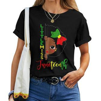 Little Miss Junenth Girl Toddler Black History Month Women T-shirt - Seseable