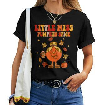 Little Pumpkin Spice Miss Cute Fall Pumpkin Thanksgiving Women T-shirt