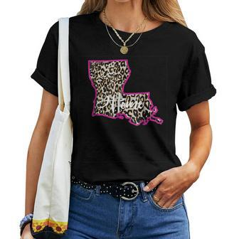 Louisiana Home Leopard Women T-shirt | Mazezy