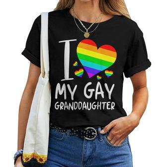 I Love My Gay Granddaughter Lgbt Month Family Proud Women T-shirt - Seseable
