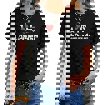 I Love My Girlfriend Classic In Black Women T-shirt - Thegiftio