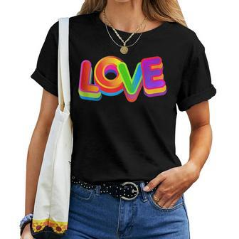 Love Lgbt Rainbow Flag Gay Pride Month Sf Pride Parade Women T-shirt | Mazezy