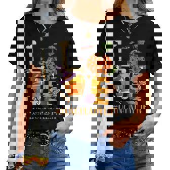 Love Lunch Lady Life Halloween Costume Pumpkin Autumn Fall Halloween Costume Women T-shirt | Mazezy