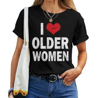 I Love Older I Heart Older Sarcastic Humor Women T-shirt - Thegiftio UK