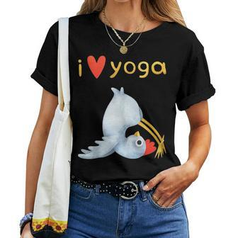I Love Yoga Chicken Pilates Animals Lover Women T-shirt | Mazezy