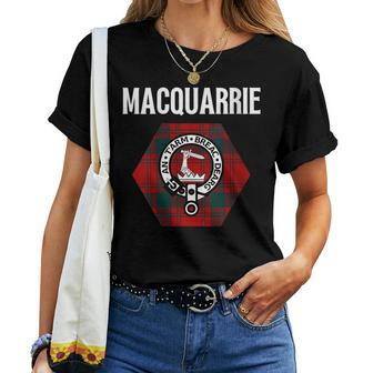 Macquarrie Clan Scottish Name Coat Of Arms Tartan Women T-shirt | Mazezy