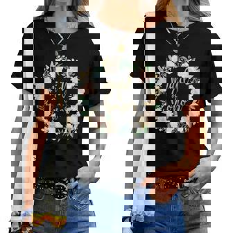 Maid Of Honor Blush Floral Wreath Wedding Women T-shirt | Mazezy