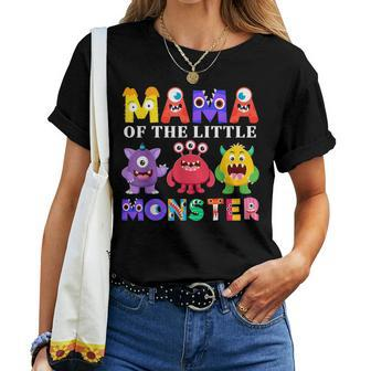 Mama Little Monster Kids 1St Birthday Party Family Monster Women T-shirt - Seseable