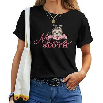 Mama Sloth For Women I Love Mom Girls Sloth Women T-shirt | Mazezy