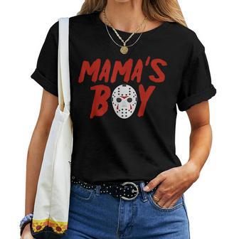 Mama´S Boy I Wish It Was Friday Halloween Women T-shirt Short Sleeve Graphic - Thegiftio UK