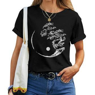 Mandala Yin Yang Bonsai Tree Hippie For Women Women T-shirt | Mazezy