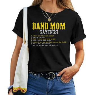 Marching Band Mom Sayings For Mothers Women T-shirt - Seseable